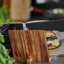 Acessórios De Cozinha-CASA Acacia Lux Suporte Para Livro Cozinha/Tablet Natural