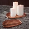 Pratos Para Servir-CASA Acacia Style Prato Natural
