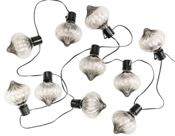 Grinaldas Com Luzes-CASA Azis Grinalda Iluminada 10 Led Exterior Forma De Gota