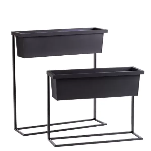 Vasos Em P-CASA Balco Caixa Para Plantas Preto