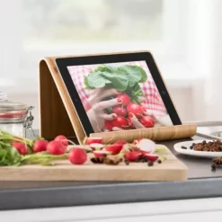 Instrumentos De Cozinha-CASA Bambus Suporte Para Tablet /Livro Cozinha Natural