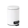 Caixotes De Lixo-CASA Basic White Balde De Lixo Com Pedal Branco