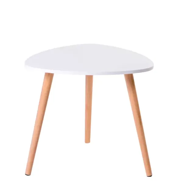 Mesas De Apoio-CASA Belliot Mesa Auxiliar Branco, Natural