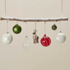 Decora O Para Pendurar-CASA Birch Ramo Com 7 Ganchos Natural