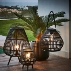 Candeeiros De Mesa-CASA Bloq Candeeiro Led E27 2 Pilhas Aa N O Incl Preto