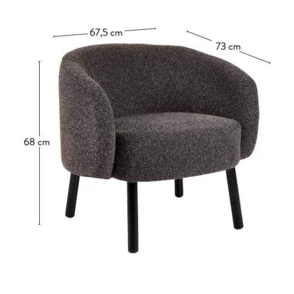 Sofás-CASA Boli Poltrona Largura 49Cm;