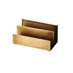 Porta-Cartas-CASA Brass Porta-Cartas 2 Divis Es Bronze