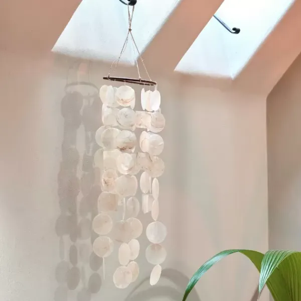 Decora O Para Pendurar-CASA Capiz M Bil De Conchas Branco