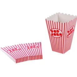 Acessórios De Cozinha-CASA Cinema Caneca Pipocas Conjunto De 8 Branco, Vermelho