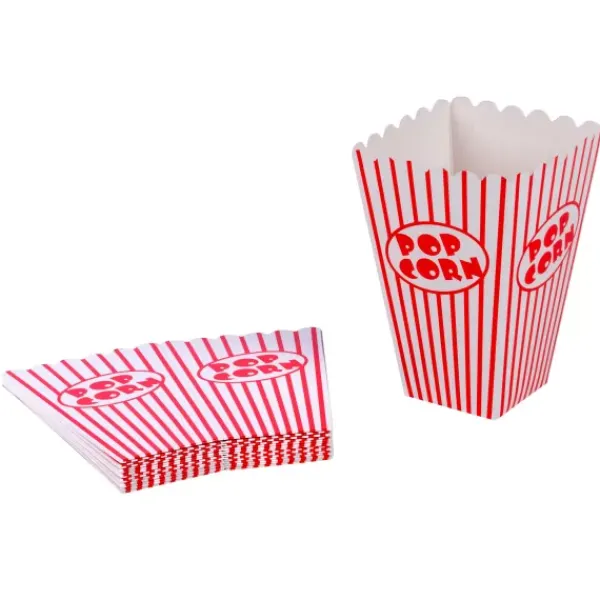 Acessórios De Cozinha-CASA Cinema Caneca Pipocas Conjunto De 8 Branco, Vermelho