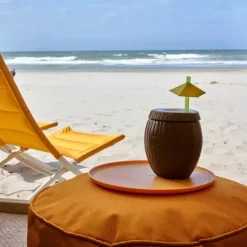 Copos Com Palha-CASA Coconut Caneca Branco, Castanho, Amarelo, Verde