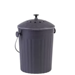 Caixotes De Lixo-CASA Creola Black Caixa Compostagem Com Filtro Preto