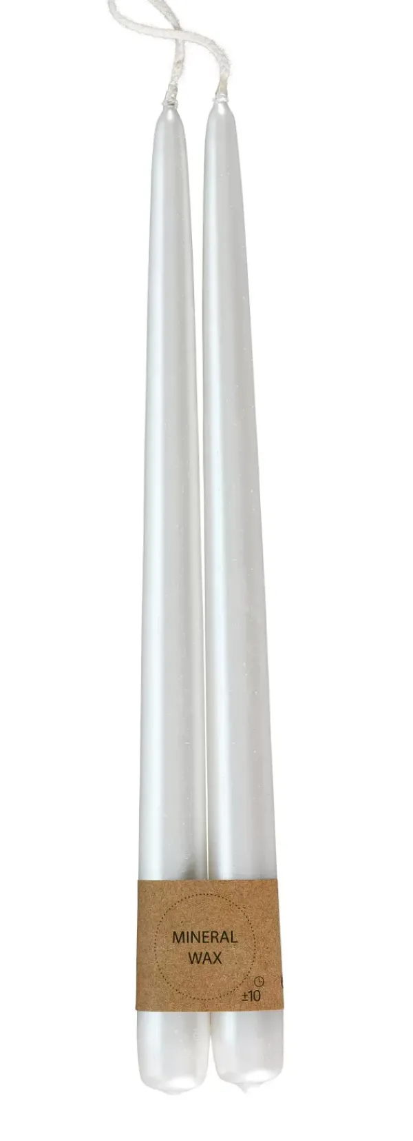 Velas-CASA Duo Velas Conjunto De 2 Nacarado Branco