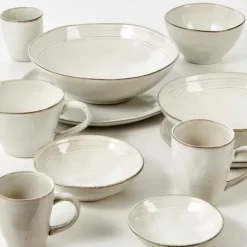Canecas-CASA Earth Marl Caneca Com Pega Creme Bege