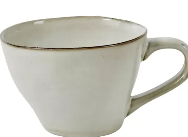 Canecas-CASA Earth Marl Caneca Jumbo Creme Bege