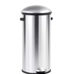 Caixotes De Lixo-CASA Elegance Balde De Lixo Com Pedal 30L Prateado