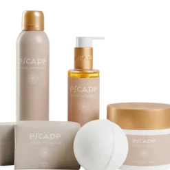 Cuidado De Corpo-CASA Escape Indian Inspiration Bola Efervescente Bege Branco