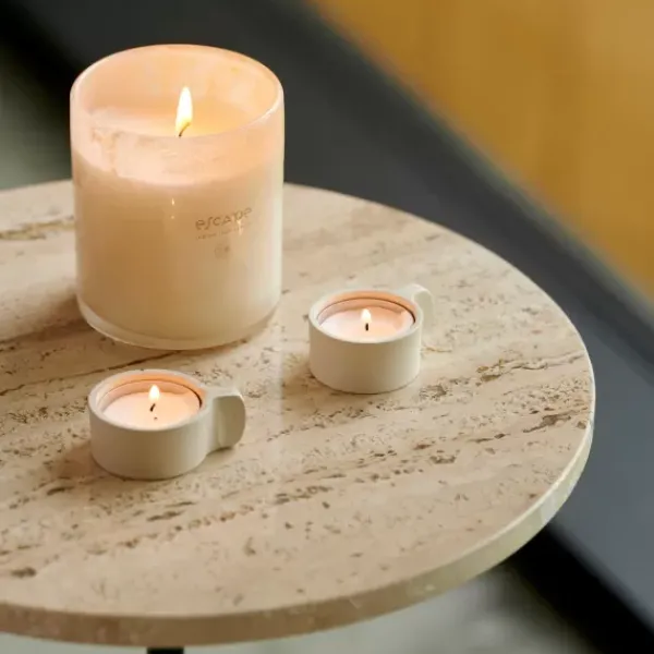 Velas-CASA Escape World Goa Vela Perfumada Em Copo Branco, Rosa Antiga