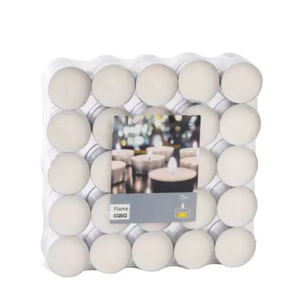 Velas-CASA Flame 75 Velas Para Lamparinas Branco