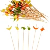 Acessórios Cocktail-CASA Fruities Picadores Conjunto De 50 Mistura De 3 Cores Cor-De-Laranja, Amarelo, Verde