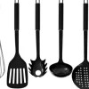 Instrumentos De Cozinha-CASA Fumo Colher Para Esparguete Preto
