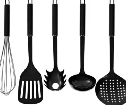 Instrumentos De Cozinha-CASA Fumo Colher Para Esparguete Preto