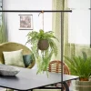 Plantas Artificiais-CASA Greenery Vaso Para Pendurar Com Samambaia Verde