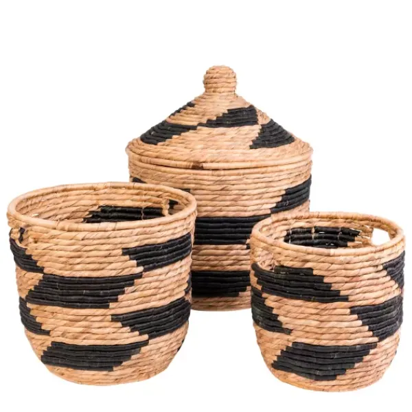 Cestos De Arrumação-CASA Guatemala Cesto Preto, Natural