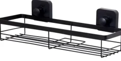 Acessórios De Duche-CASA Industria Cesto Para Duche Com Ventosas Preto