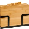 Tábuas-CASA Industria Conjunto Tábuas Em Suporte Preto, Natural