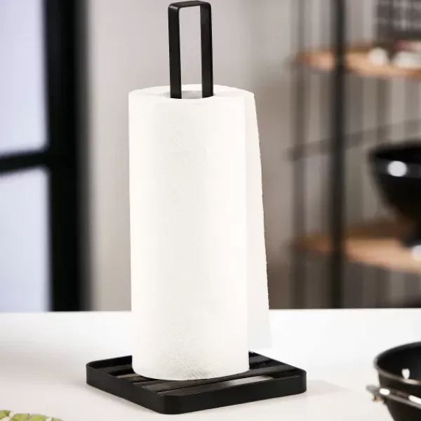 Acessórios De Cozinha-CASA Industria Porta-Papel Cozinha Preto