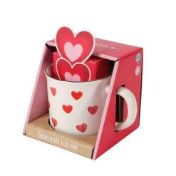 Canecas-CASA Lovely Conjunto-Oferta Branco, Vermelho
