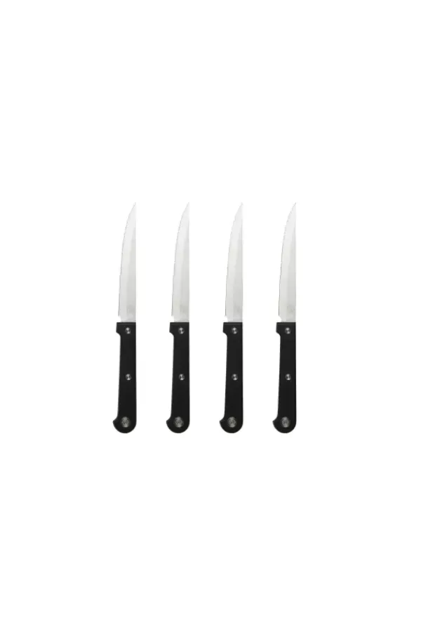Facas Para Cortar-CASA Masterchef Conjunto De 4 Facas Para Bife Preto