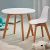 Móveis Para Criancas-CASA Mathias Cadeira Para Crian As Branco, Natural