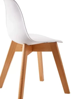Móveis Para Criancas-CASA Mathias Cadeira Para Crian As Branco, Natural