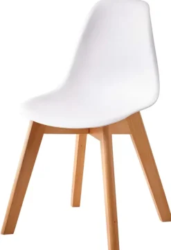 Móveis Para Criancas-CASA Mathias Cadeira Para Crian As Branco, Natural