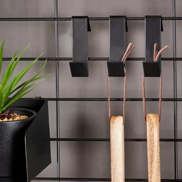 Decora O De Parede-CASA Modular 5 Ganchos S Preto