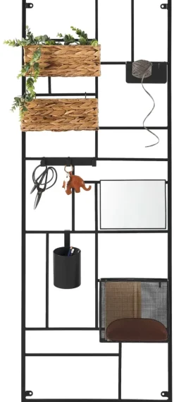 Estantes De Parede-CASA Modular Estante De Parede Preto