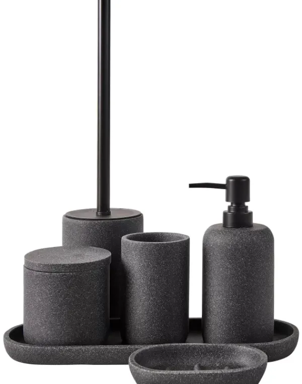 Acessórios De Lavatorio-CASA Moon Distribuidor De Sab O Preto, Cinzento Escuro