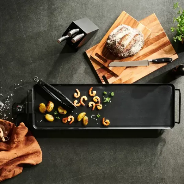 M Quinas De Cozinha-CASA New Plancha Placa De Grelhar Xxl Preto