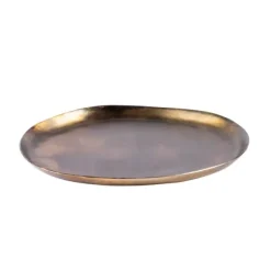 Pratos Decorativos-CASA Ovals Prato Apresenta O Dourado