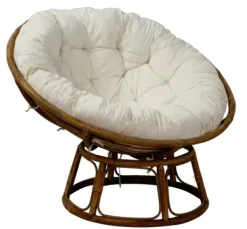 Poltronas-CASA Papasan Cadeira Lounge Natural, Cru