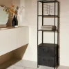Estantes De Parede-CASA Pharma Estante De Parede Com 2 Gavetas Preto