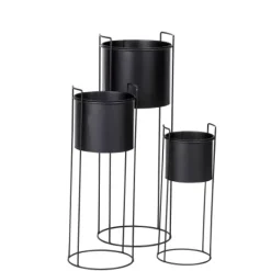 Vasos Em P-CASA Pluto Vaso Preto