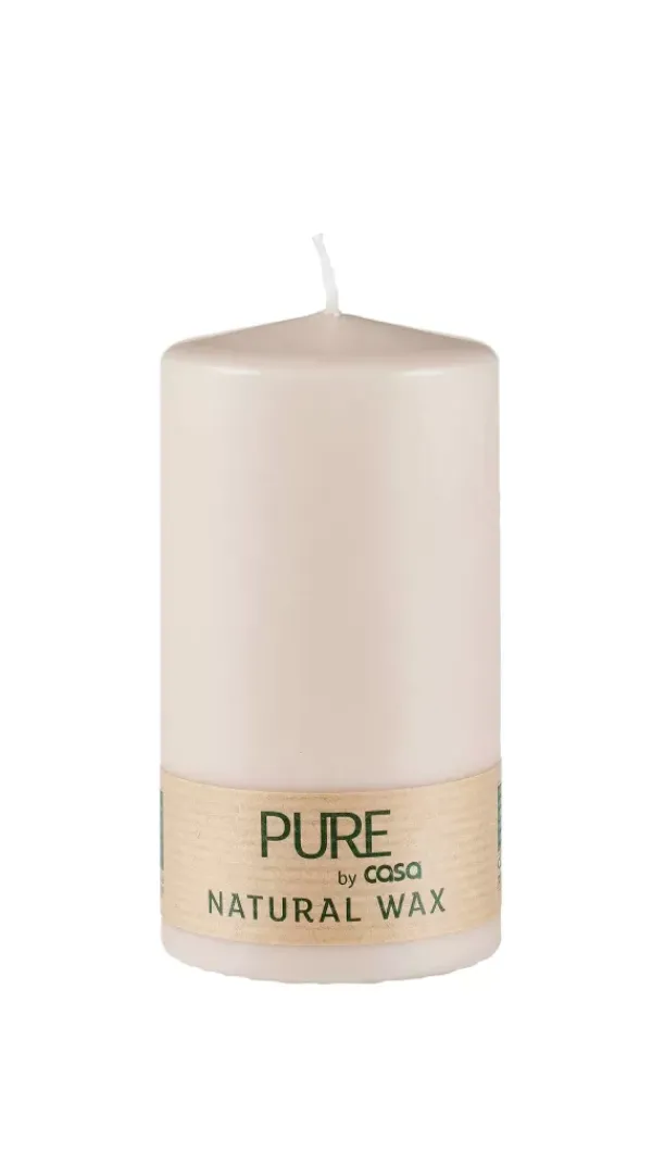 Velas-CASA Pure Vela Cil Ndrica Claro Castanho