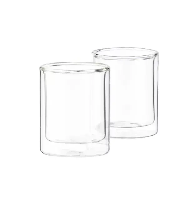 Copos Para Ch-CASA Relax Copo Parede Dupla Conjunto De 2 Transparente