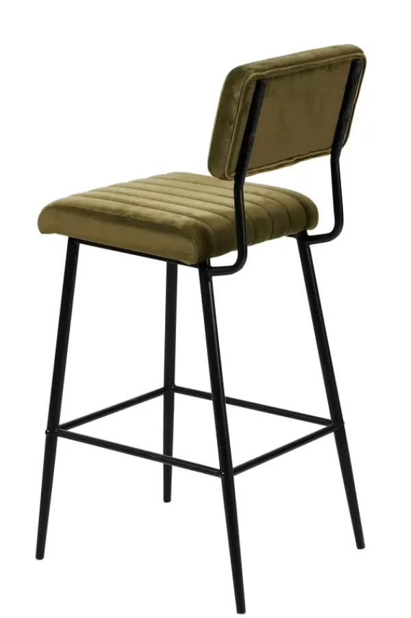 Cadeiras De Bar-CASA Roxy Banco De Bar Assento P. 44Cm Verde
