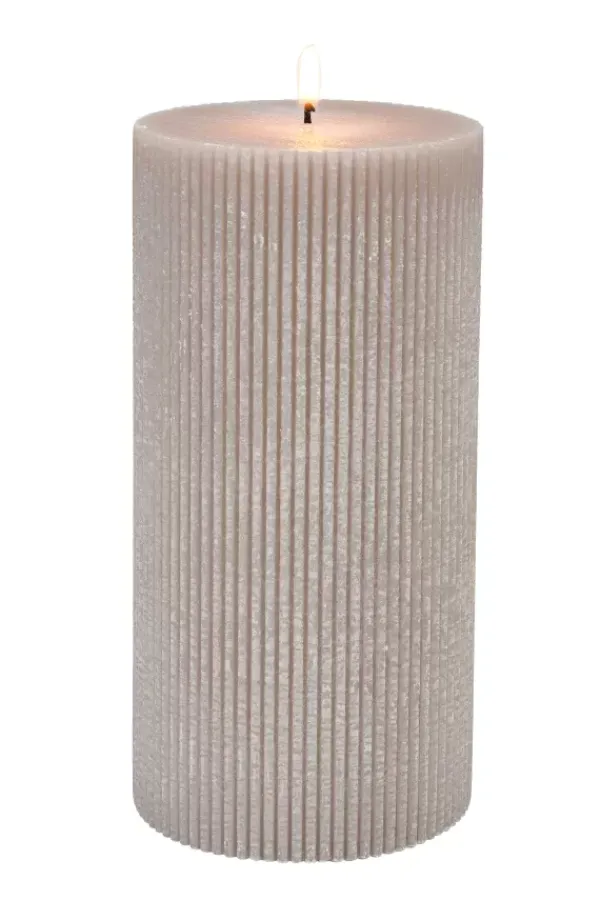 Velas-CASA Rustic Vela Rib Cinzento