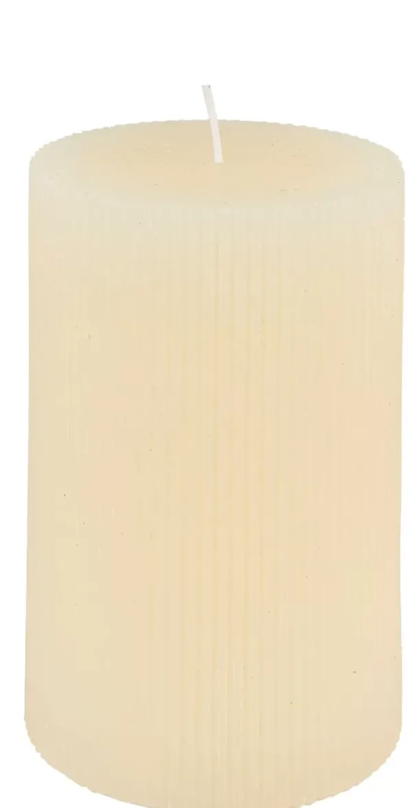 Velas-CASA Rustic Vela Rib Branco