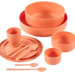 Conjuntos-CASA Samba Conjunto Talheres 3 Pe As Cor-De-Laranja
